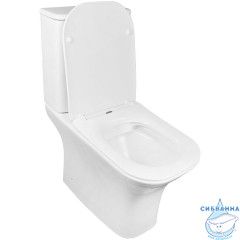 Унитаз напольный безободковый Azario Fretta Square с бачком и сиденьем Soft Close (микролифт) AZ-5121