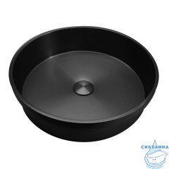 Раковина встраиваемая сверху ABBER Wasser Kreis AF2408MB черная матовая