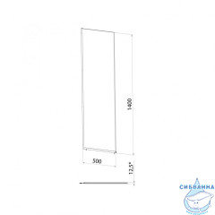 Шторка для ванны Тритон Статик 50х140 профиль хром, стекло прозрачное