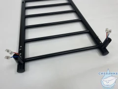 Полотенцесушитель электрический Санприз Аврора П6 40х60  (черный матовый) (подключение универсальное)