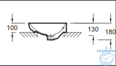 Раковина на столешницу 56 см Jacob Delafon Nouvelle Vague EVI102-00