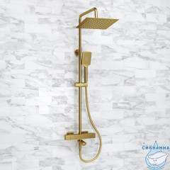 Душевая система Wasserkraft 250 1 режим A199.198.201.BG Thermo (золото матовое)