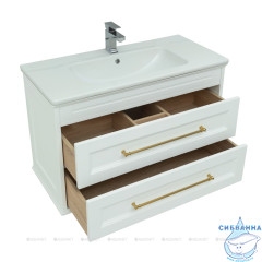 Тумба Aquanet Бостон 100 с раковиной Бостон 100 белый матовый