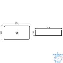  Раковина на столешницу 71 см Ceramicanova Element CN6054MB (черный матовый)