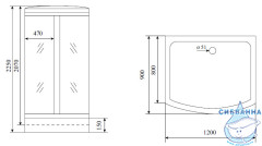 Душевая кабина Timo Lux T-7715 120x90