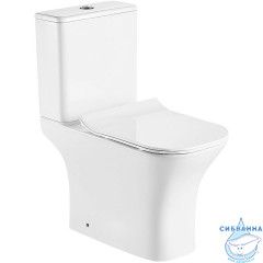Унитаз напольный безободковый Azario Fretta Square с бачком и сиденьем Soft Close (микролифт) AZ-5121