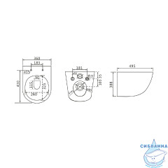Унитаз подвесной безободковый Lemark Glazer 9612004 с сиденьем быстросъемным Soft Close (микролифт)