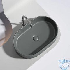  Раковина на столешницу 61 см Ceramicanova Element CN6048MDH (антрацит)