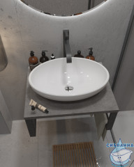  Столешница 1MARKA GRUNGE LOFT 60 Бетон темно-серый