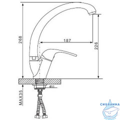 Смеситель для кухни Gappo G4135 (хром)