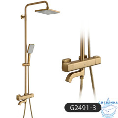 Душевая система Gappo G2491-3 280 1 режим (матовое золото)