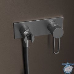 Встраиваемый смеситель с гигиеническим душем Iddis Duna DUNGMV0i08 (графит)