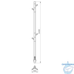 Полотенцесушитель электрический Laris Имидж  15Х140 (черный/золото)