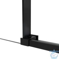 Дверь в нишу Vincea Slim Soft 120 профиль черный, стекло прозрачное VDS-1SS120CLB