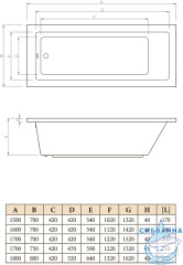 Ванна акриловая C-BATH Semela 180x80