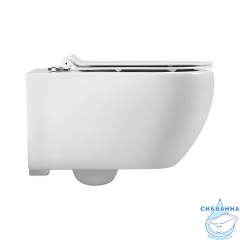Унитаз подвесной безободковый Charus Skandenborg Rimless EWC700-125W с сиденьем Soft Close (микролифт)