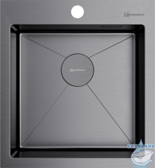 Кухонная мойка Omoikiri Akisame 46-GM 4973095 вороненая сталь