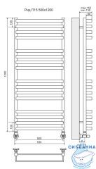 Полотенцесушитель водяной Terminus Рид П16 50х120 (нижнее подключение) (хром)