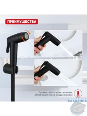 Гигиеническая душ Raglo R460.50.06 (черный матовый)