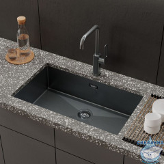 Мойка, нерж. сталь, универсального монтажа, графит, 740*440,  Edifice, IDDIS, EDI74G0i77