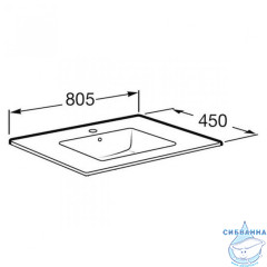 Раковина встраиваемая 80 см Roca Victoria 32799C000