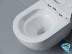 Унитаз подвесной безободковый Ceramicanova Alba CN11005T с сиденьем быстросъемным Soft Close (микролифт)