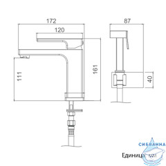 Смеситель Gappo G1017-1 с гигиеническим душем (хром/белый)