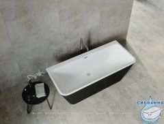 Акриловая ванна Aquanet Family Perfect 170x75 (белый глянцевый/черный матовый)