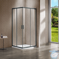 Душевое ограждение Vincea Garda 100x80 профиль вороненная сталь, стекло прозрачное VSS-1G8010CLGM