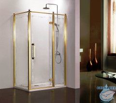 Душевое ограждение Azario Ontario 120x90 профиль золото, стекло прозрачное AZ-NBB1231-R 900 GOLD (без поддона)