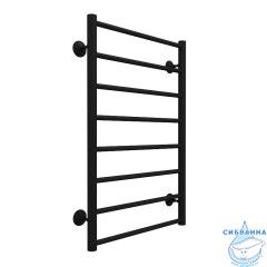 Полотенцесушитель водяной Terminus Аврора П8 50х80 (нижнее подключение) (черный матовый)