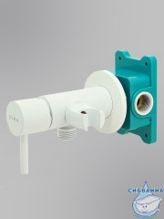 Встраиваемый смеситель с гигиеническим душем ALMAes Benito AL-859-06 (белый)