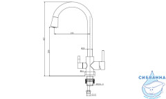Смеситель кухни Aquatek Вега AQ1085MB (черный матовый)