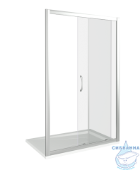 Дверь в нишу Bas Latte WTW-140-C-WE профиль белый, стекло прозрачное