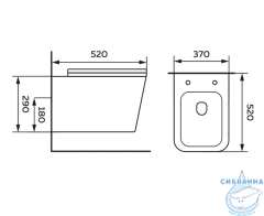 Унитаз подвесной безободковый TONI ARTI Noche TA-NE5335 с сиденьем Soft Close (микролифт)