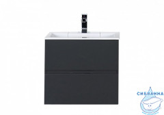 Тумба Aquanet Алвита 60 серый антрацит с раковиной Фортуна 60 184576