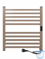 Полотенцесушитель электрический Indigo Attic (с таймером) 50х60 бежевый (с возможностью скрытого подключения, подключение R/L)
