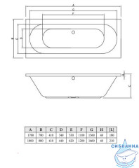 Акриловая ванна C-BATH Cora 170х70 с каркасом