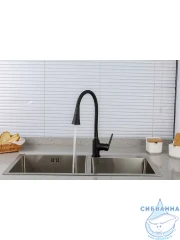 Смеситель кухни Frap F4417-6 (черный матовый)