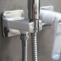 Встраиваемый смеситель с гигиеническим душем Lemark Allegro LM5920CW (хром/белый)