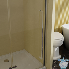 Дверь в нишу Vincea Slim-N 90 профиль хром, стекло прозрачное VDPH-5SN900CL