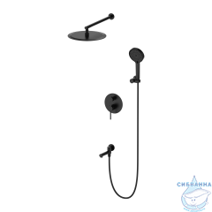 Душевая система Oliveeka Y-Line 300 1 режим OL-939017-MB (черный матовый)