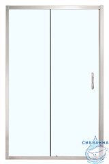 Дверь в нишу Azario Milton 140x200 AZ-ND6121 1400 профиль серебро, стекло прозрачное