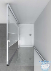 Душевое ограждение Vincea Soft 100x90 профиль хром, стекло прозрачное VSR-3SO9010CL