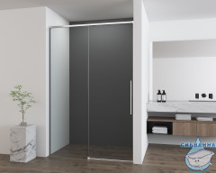 Дверь в нишу Vincea Ultima 120 профиль хром, стекло прозрачное VDS-7UL120CL