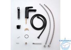 Смеситель с гигиеническим душем Aquatek Ника AQ1812MB (черный матовый)