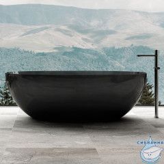 Ванна из полиэфирной смолы ABBER Kristall 165х78 AT9701Onyx черная