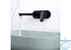 Смеситель для раковины встраиваемый Aquatek Ника AQ1813MB (черный матовый)