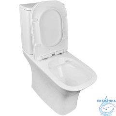 Унитаз напольный безободковый Azario Fretta Square с бачком и сиденьем Soft Close (микролифт) AZ-5121
