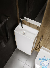 Тумба напольная 1Marka Laura 40Н с раковиной Laura 40 дуб сонома L